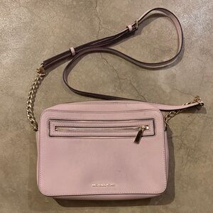 Michael Kors Blush Crossbody Bag with Gold Accents
